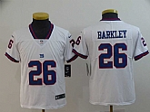 Youth Nike Giants 26 Saquon Barkley White Color Rush Limited Jersey,baseball caps,new era cap wholesale,wholesale hats
